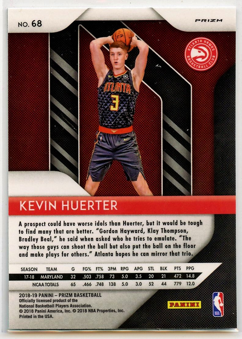 Kevin Huerter RC 2018-19 Panini Prizm Silver Rookie SP Hawks
