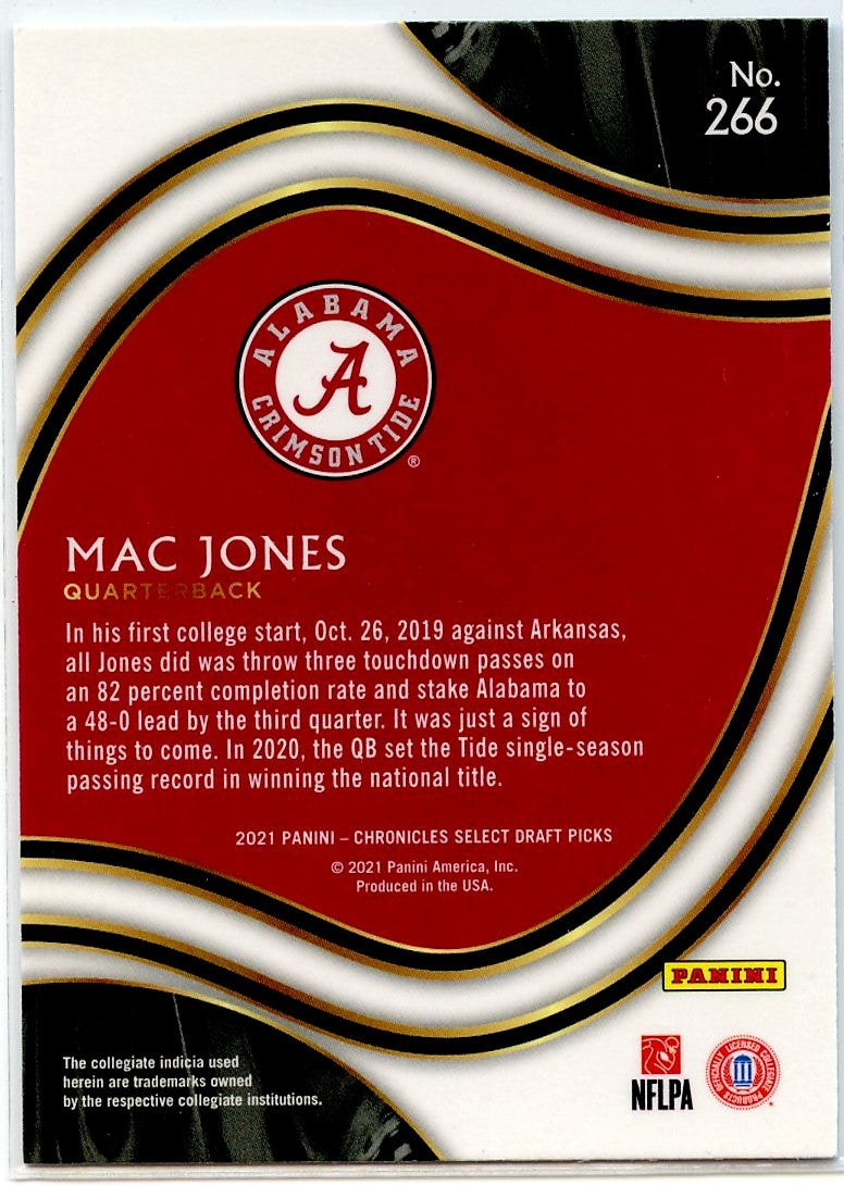 : MAC JONES 2021 RC RAINBOW GOLD DRAFT PICK