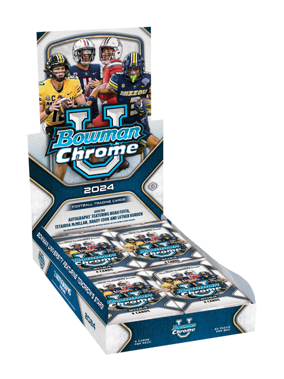 2024 Bowman University Chrome Football Hobby Box **PRESALE