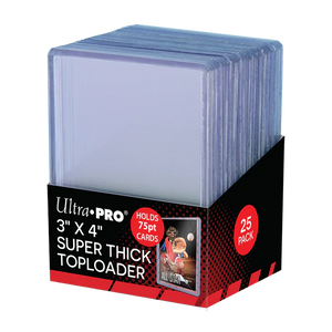 3"x 4" Clear Thick 75PT Toploaders (25ct)