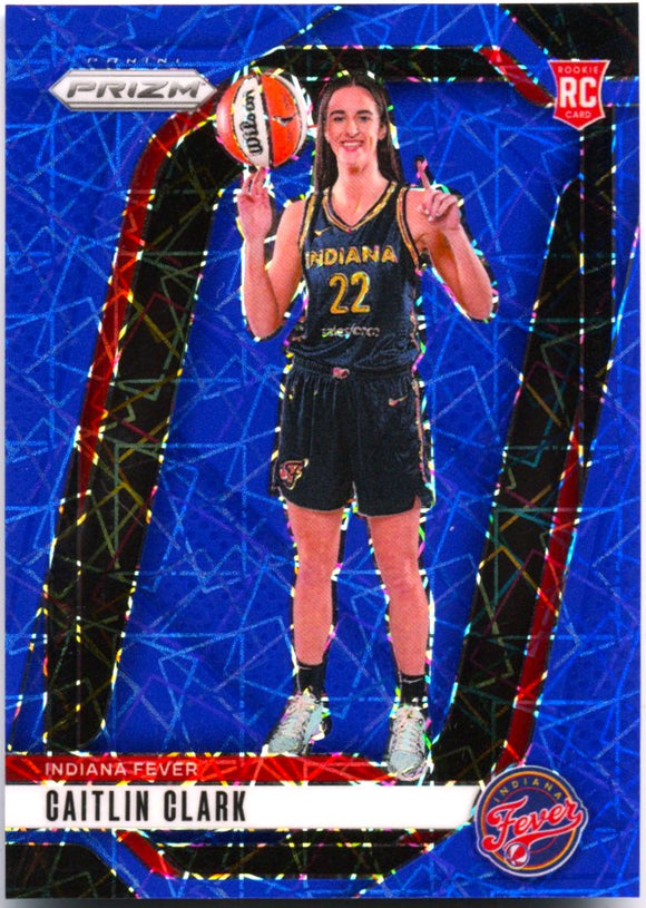 Caitlin Clark RC 2024 Panini Prizm WNBA Blue Velocity Rookie #145