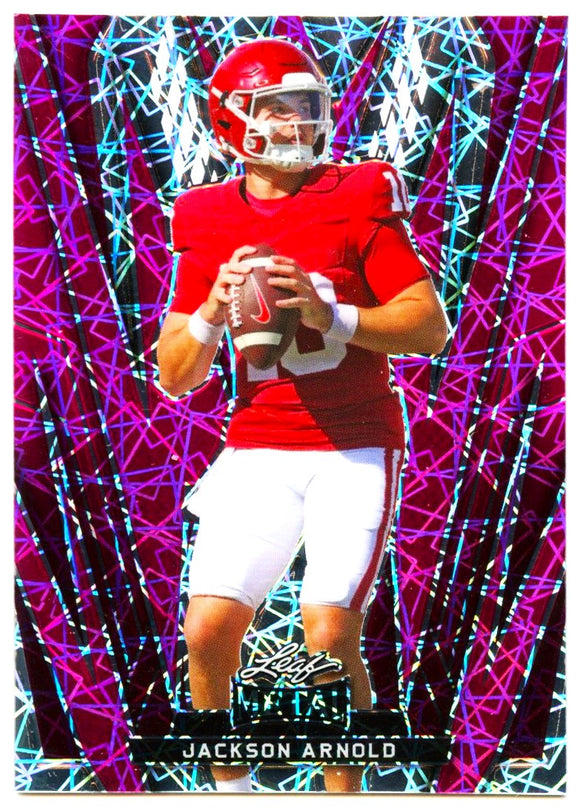 Jackson Arnold RC 2024 Leaf Metal Draft Pink Velocity Rookie SP 3/3