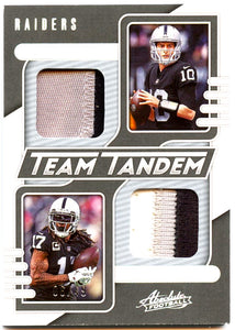 Jimmy Garoppolo Davante Adams 2023 Absolute Team Tandem Dual Silver Patch SP 6/49