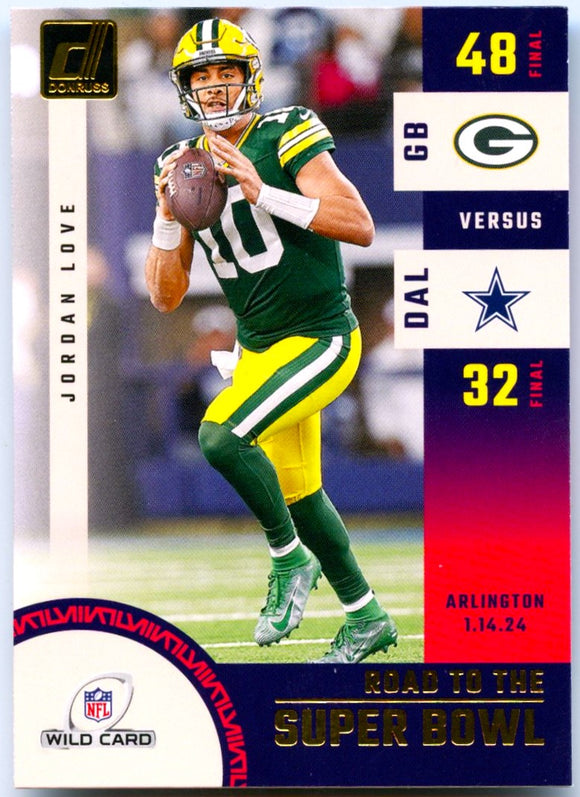 Jordan Love 2024 Donruss Road To The Superbowl