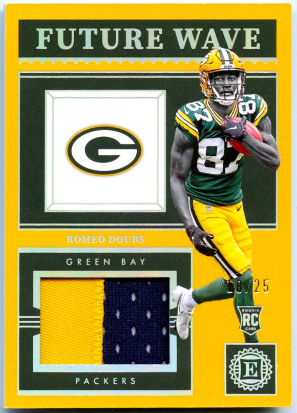 Romeo Doubs RC 2022 Encased Green Future Wave Rookie Patch SP 18/25