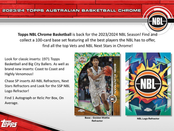 2023-24 Topps Chrome NBL Basketball Hobby Box **PRESALE