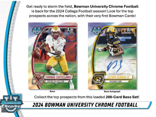 2024 Bowman University Chrome Football Breaker's Delight Box **PRESALE