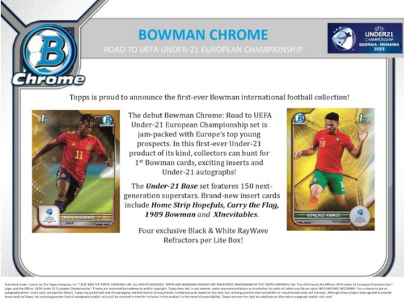 2022 Bowman Chrome Road to UEFA Under 21 European Championship Soccer Lite Box