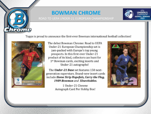 2022 Bowman Chrome Road to UEFA Under 21 European Championship Soccer Hobby Box