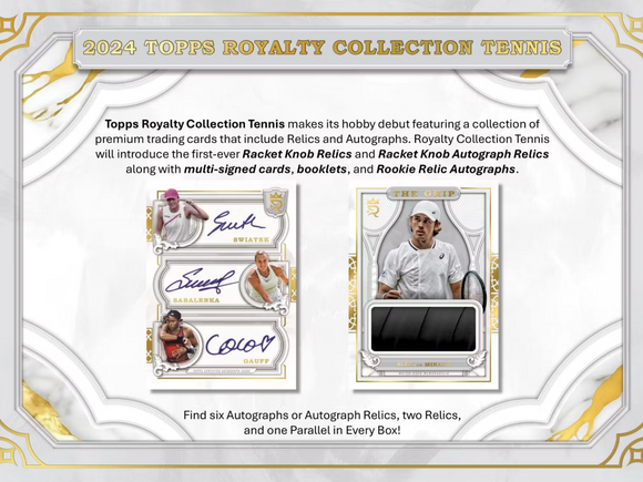 2024 Topps Royalty Collection Tennis Hobby Box **PRESALE