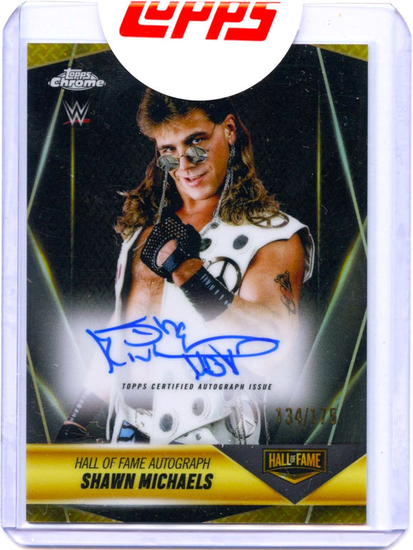 Shawn Michaels 2025 Topps Chrome Hall Of Fame Auto SP 134/175
