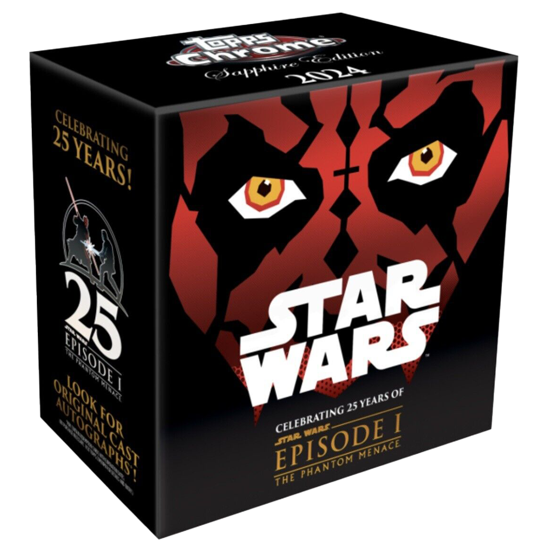 Star Wars The Phantom Menace Chrome Sapphire Edition Hobby Box (Topps