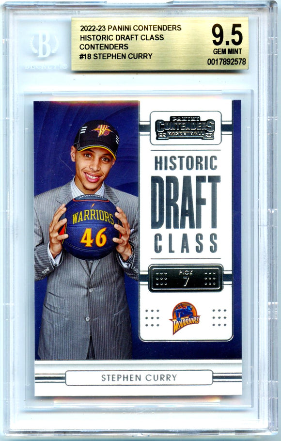 Stephen Curry 2022-23 Panini Contenders Historic Draft Class #18 BGS 9.5