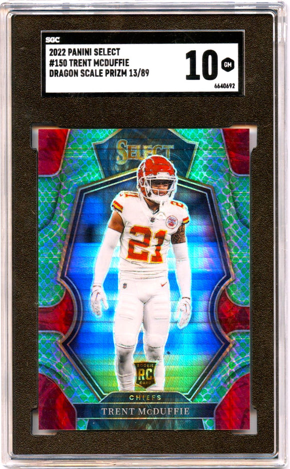 Trent Mcduffie RC 2022 Panini Select Premier Level Dragon Scale Rookie SP 13/89 SGC 10