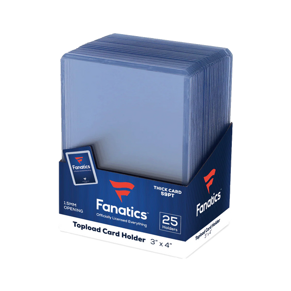 Fanatics 3x4 59pt. Toploaders 25-Count Pack