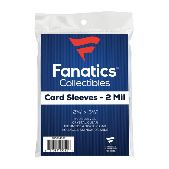 Fanatics Standard Card Soft Sleeves (500 Count Pack)