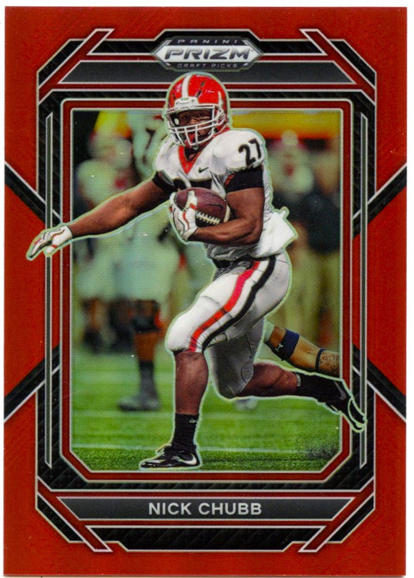 Nick Chubb 2023 Panini Prizm Draft Red SP 90/299