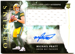 Michael Pratt RC 2024 Panini Origins Rookie Jumbo Jersey Patch Auto