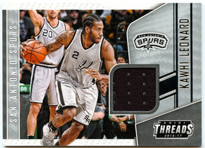 Kawhi Leonard 2016-17 Panini Threads Game Used Jersey Patch #18