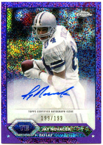 Jay Novacek 2023 Topps Composite Chrome Purple Speckle Auto SP 199/199