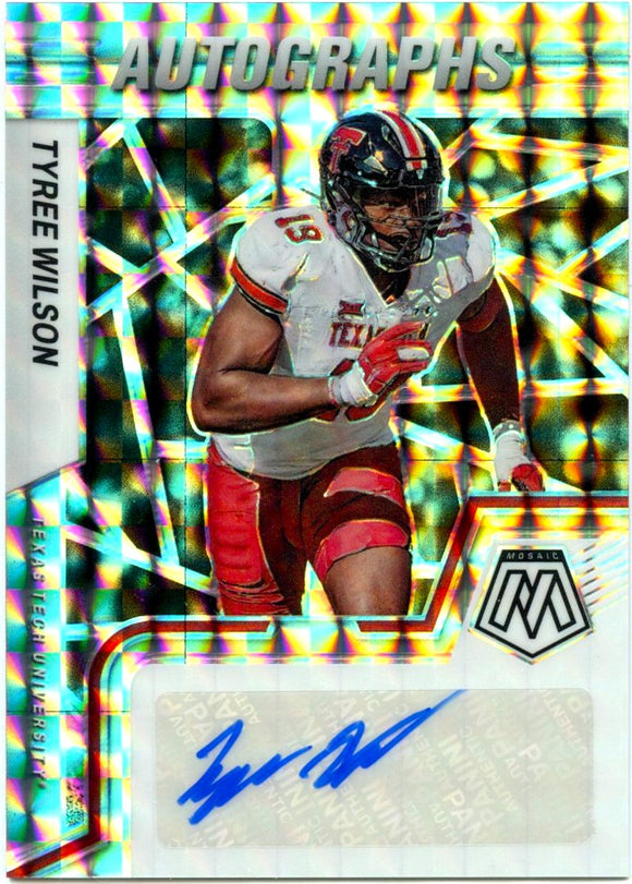 Tyree Wilson RC 2023 Panini Mosaic Draft Silver Rookie Auto