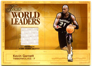 Kevin Garnett 2003-04 Fleer Flair World Leaders Game Used Jersey Patch