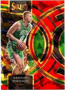 Kristaps Porzingis 2023-24 Panini Select Premier Level Red Ice #139