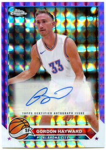 Gordon Hayward 2023-24 Topps Chrome Purple Geometric Auto