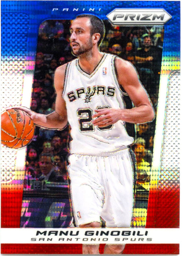 Manu Ginobili 2013-14 Panini Prizm Red White Blue Pulsar #33