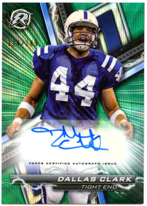 Dallas Clark 2023 Topps Composite Resurgence Aqua Surge Auto SP 124/149