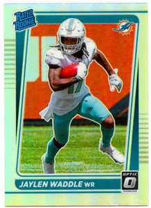 Jaylen Waddle RC 2021 Donruss Optic Holo Prizm Rated Rookie #208