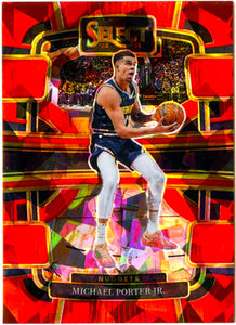 Michael Porter Jr 2023-24 Panini Select Concourse Red Cracked Ice #23