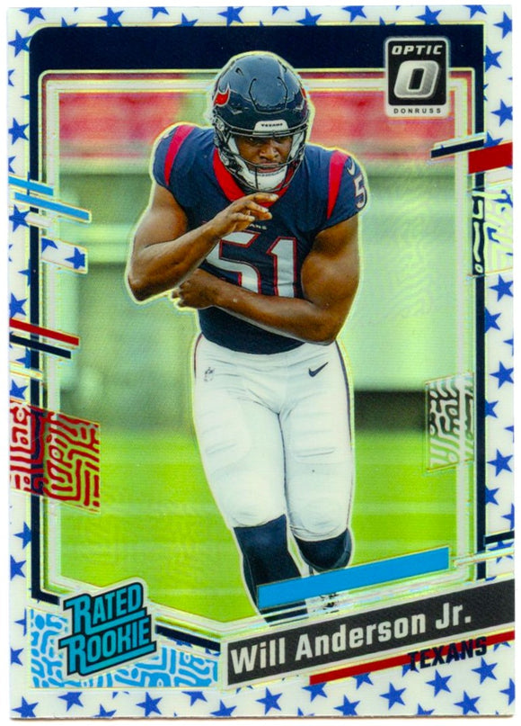 Will Anderson Jr RC 2023 Donruss Optic Stars Prizm Rated Rookie #246