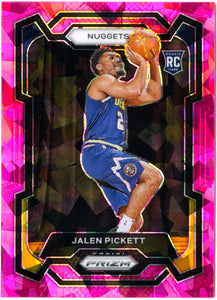 Jalen Pickett RC 2023-24 Panini Prizm Pink Cracked Ice Rookie #167