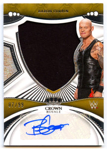 Baron Corbin 2023 Panini Chronicles Crown Royale WWE Silhouettes Patch Auto SP 7/99