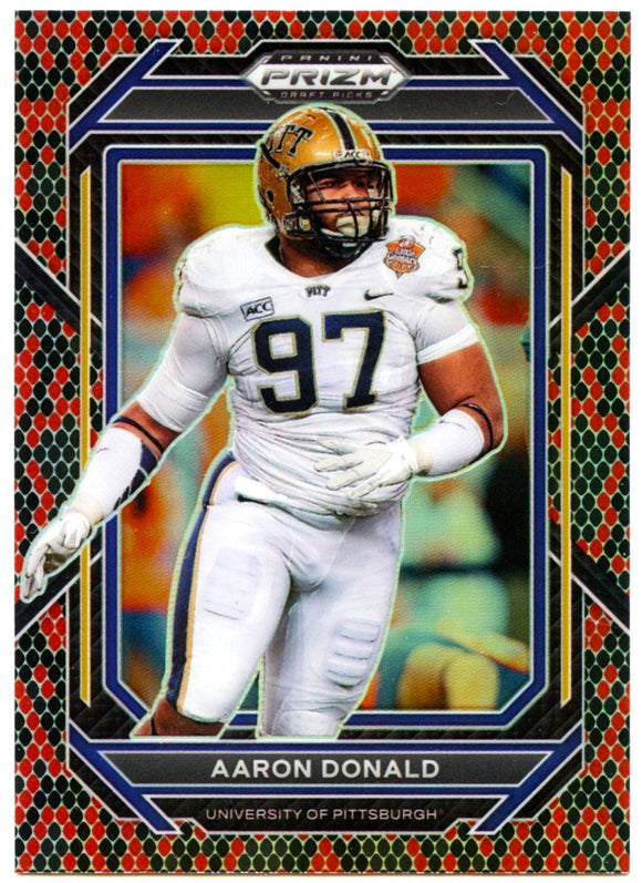 Aaron Donald 2023 Panini Prizm Draft Red Black Snakeskin #1