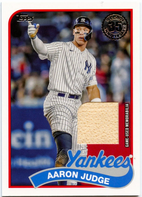 Aaron Judge 2024 Topps 1989 Throwback Game Used Bat Piece