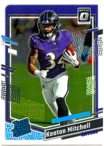 Keaton Mitchell RC 2023 Panini Donruss Optic Rated Rookie #207