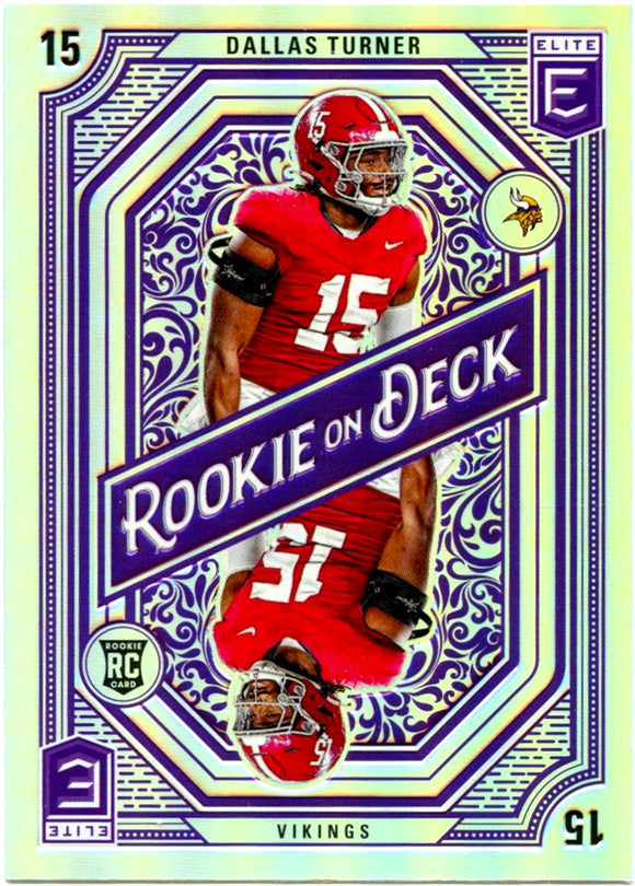 Dallas Turner RC 2024 Donruss Elite Rookie On Deck #15