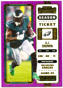 Aj Brown 2022 Panini Contenders Stardust Season Ticket #77