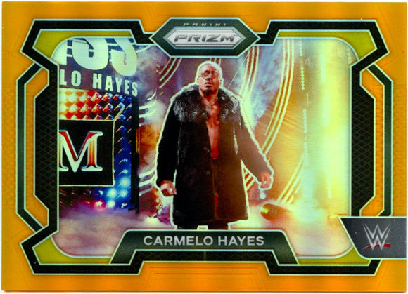 Carmelo Hayes 2024 Panini Prizm WWE Orange SP 98/99