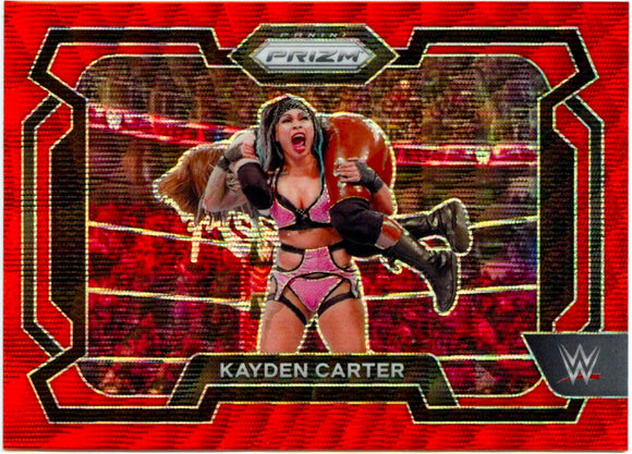 Kayden Carter 2024 Panini Prizm WWE Red Wave #82