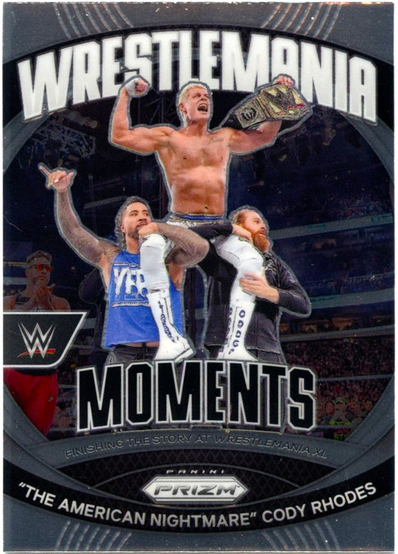 The American Nightmare Cody Rhodes 2024 Panini Prizm WWE Wrestlemania Moments #40