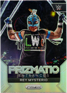 Rey Mysterio 2024 Panini Prizm WWE Silver Prizmatic Entrances #19