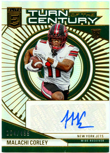 Malachi Corley RC 2024 Donruss Elite Turn Of The Century Rookie Auto SP 104/499