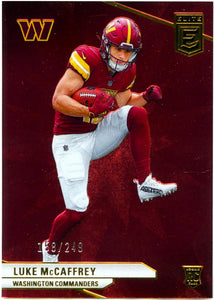 Luke Mccaffrey RC 2024 Donruss Elite Maroon SP 158/249