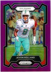 Jevon Holland 2023 Panini Prizm Purple Parallel SP 116/125