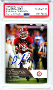 Devonta Smith RC 2021 Panini Prestige Rookie In Person Auto PSA 10 Authentic