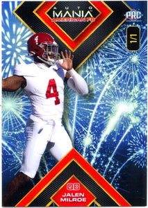 Jalen Milroe 2024 Wild Card American Blue Fireworks Rookie SP 1/1