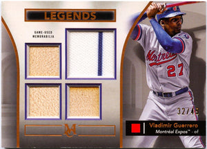 Vladimir Guerrero Sr 2024 Museum Collection Legends Quad Game Used Patch 32/49